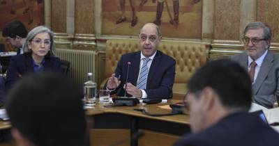 O ministro da Saúde, Manuel Pizarron, durante a audição na Comissão de Saúde na Assembleia da República em Lisboa.