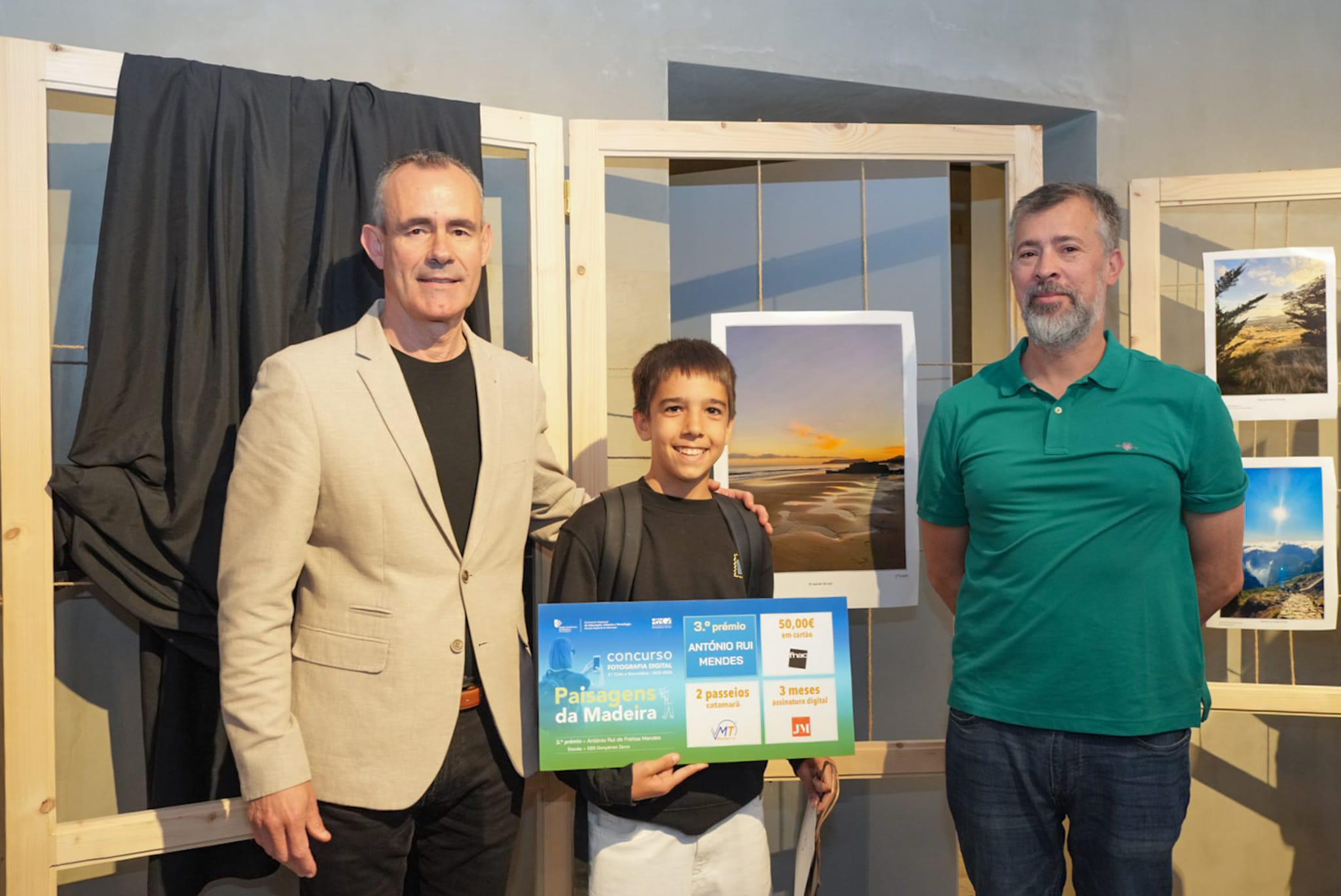 António Mendes, do 7ºano da Escola Gonçalves Zarco, ficou em 3º lugar