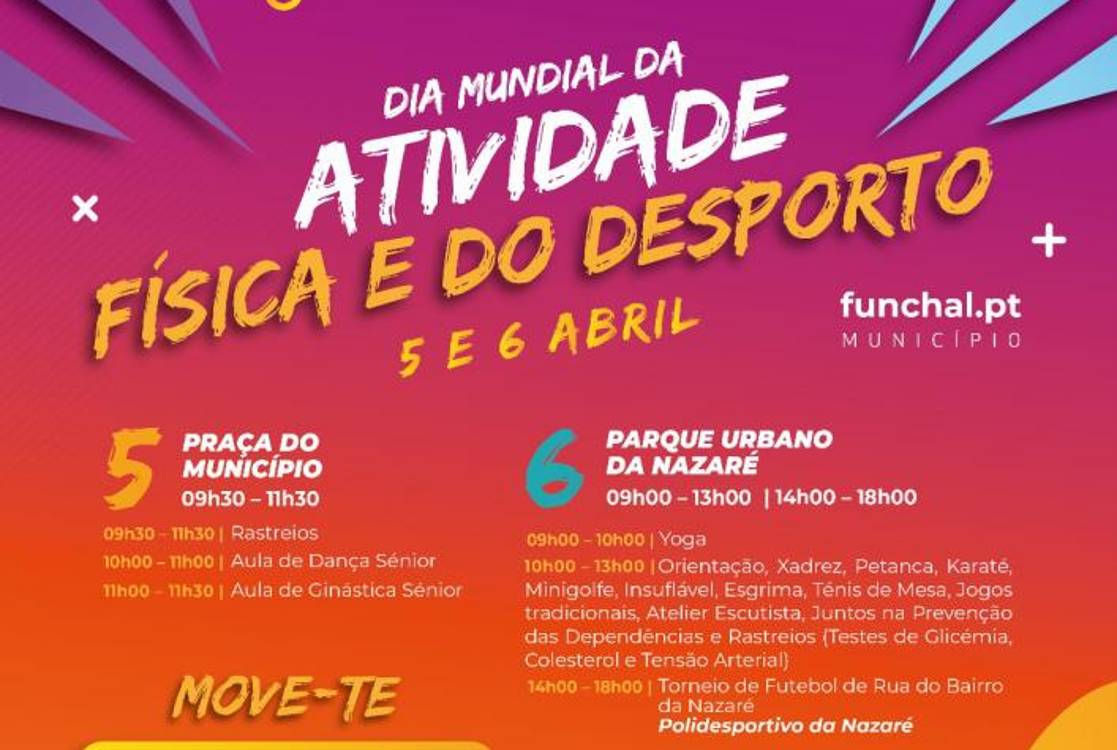 Funchal comemora Dia Mundial da Atividade Física e do Desporto com eventos em três pontos da cidade