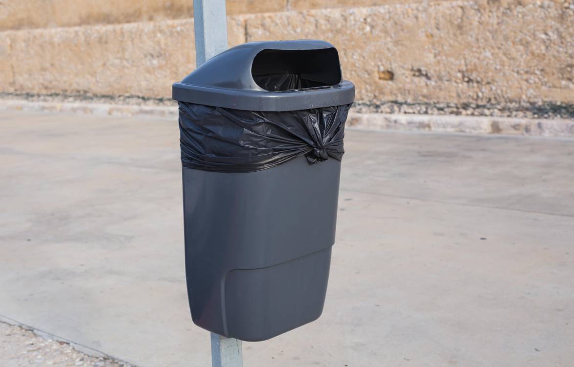 Ardeu caixote do lixo na Avenida do Infante