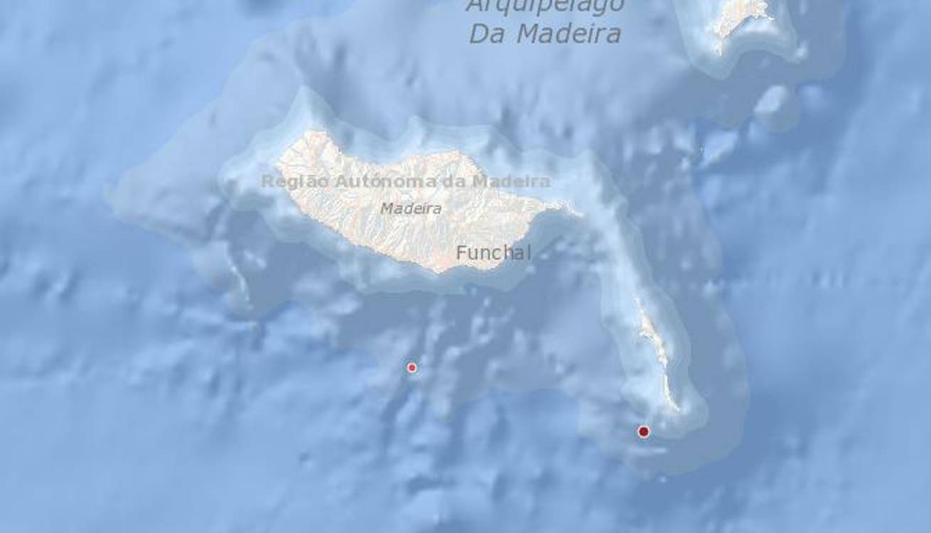 Dois sismos registados ontem à tarde ao largo das Desertas