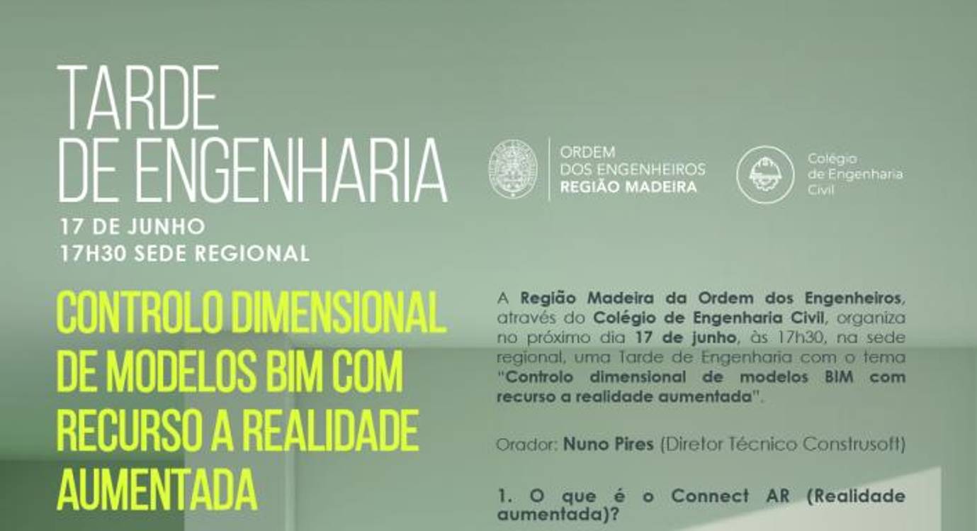 Ordem dos Engenheiros organiza ‘Tarde de Engenharia’ dia 17 de junho