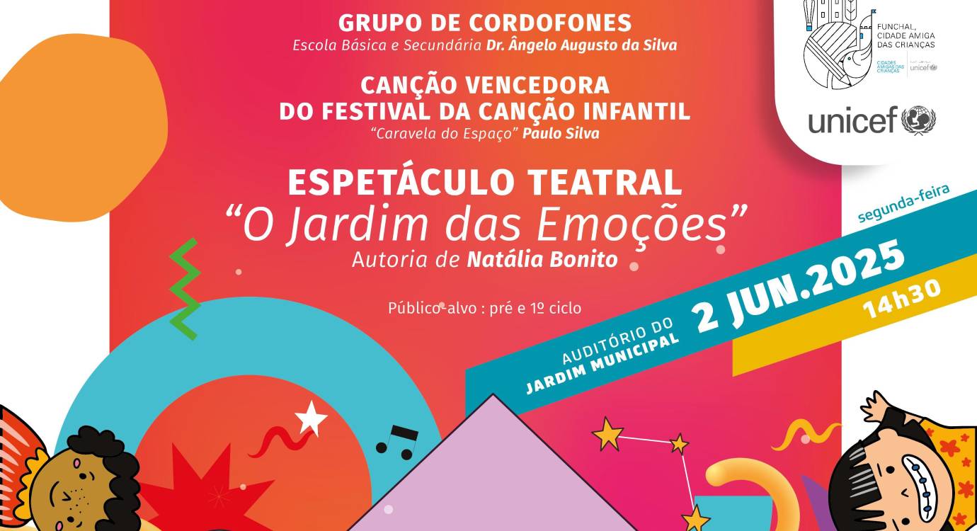 Funchal assinala Dia Mundial da Criança com espetáculo sobre emoções no Jardim Municipal