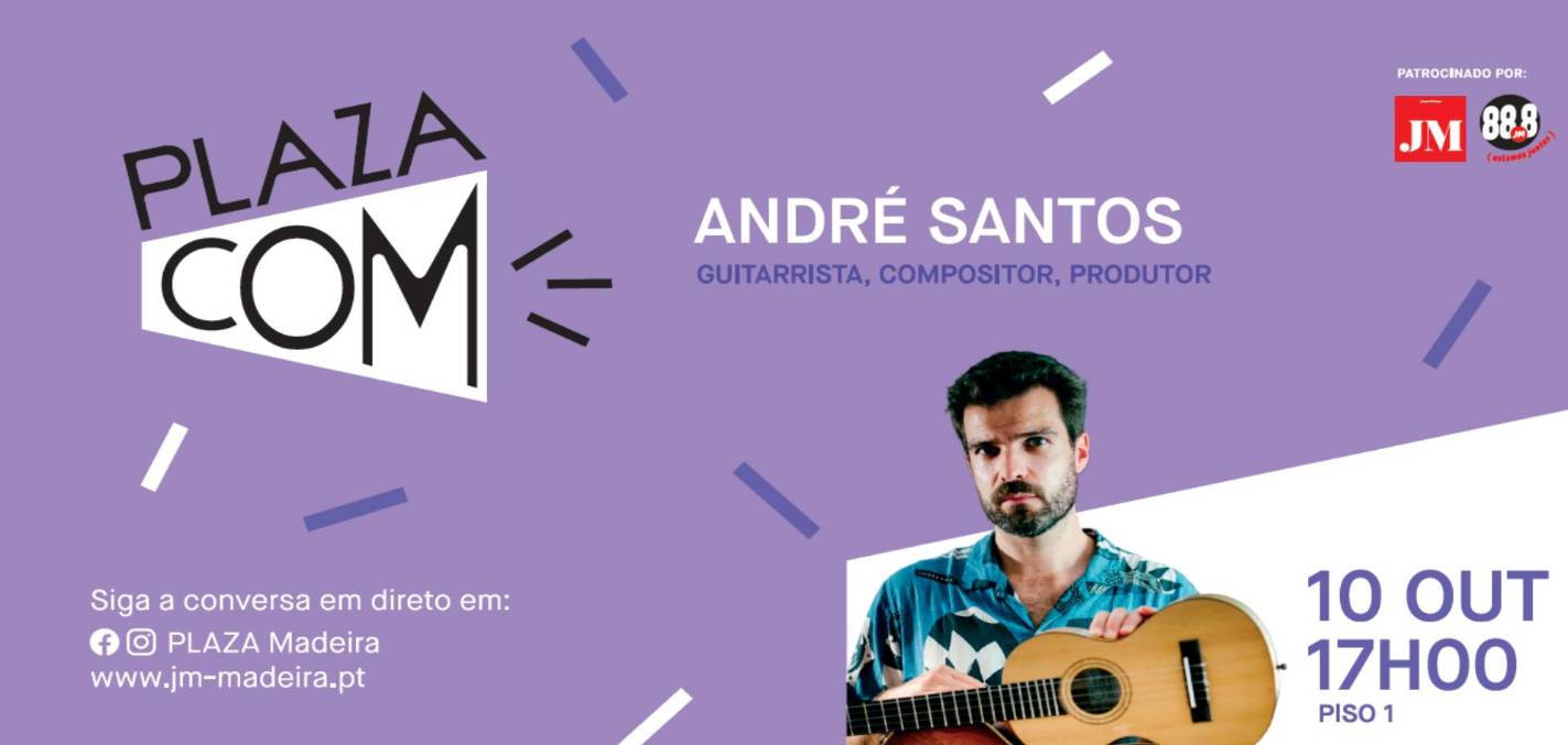 Assista em direto à entrevista com o músico André Santos