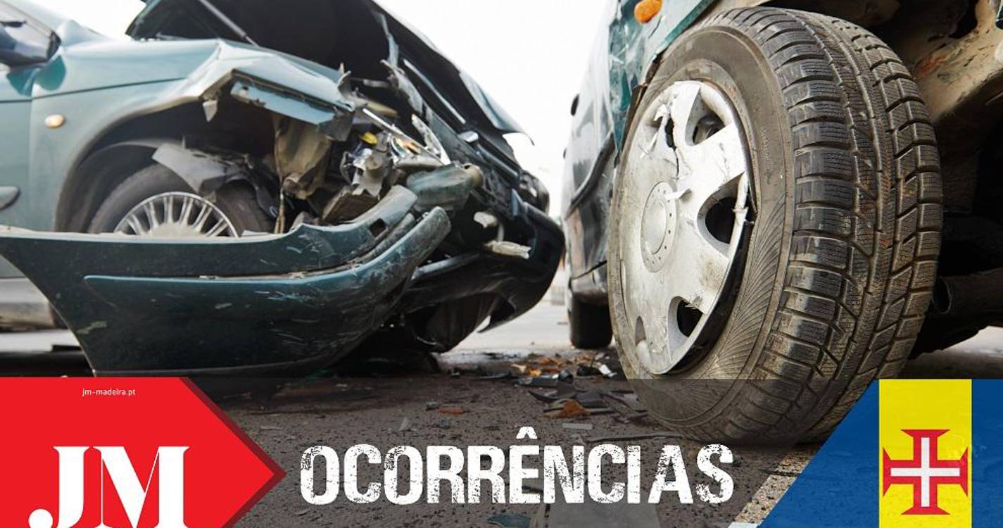 Despiste aparatoso em Santo António faz um ferido ligeiro