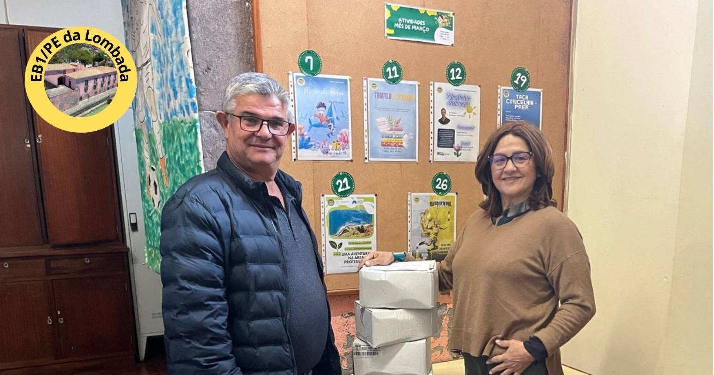 Junta de Freguesia da Ponta do Sol entrega amêndoas às crianças da Escola da Lombada