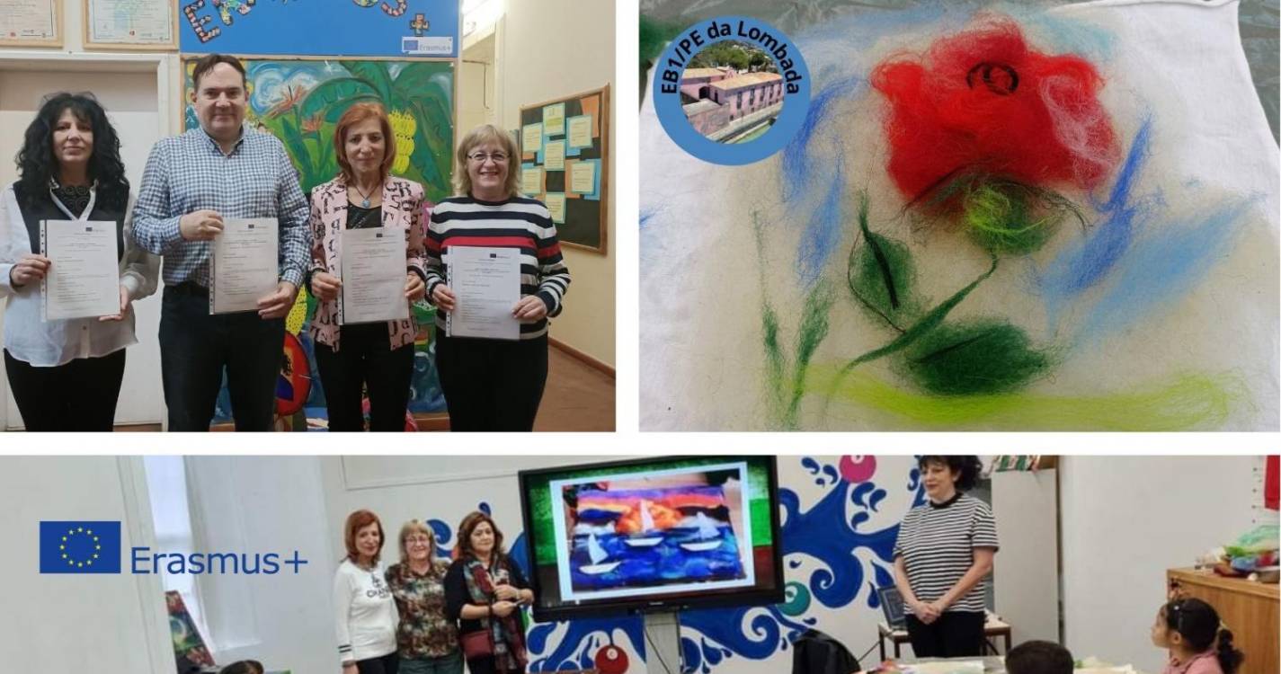 Erasmus traz quatro professores da Bulgária à escola da Lombada