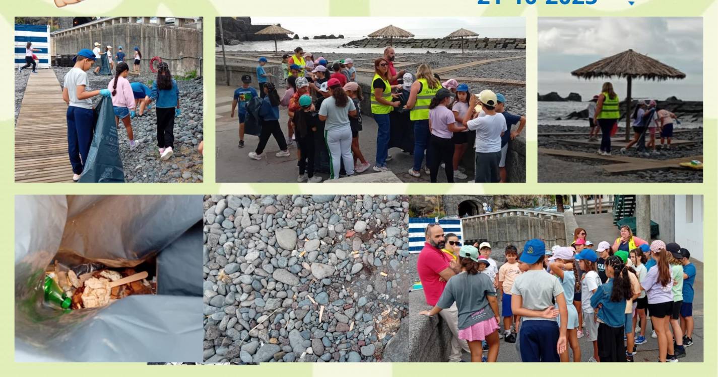 Alunos da EB1/PE/C da Ponta do Sol realizam limpeza da Praia da Ponta do Sol