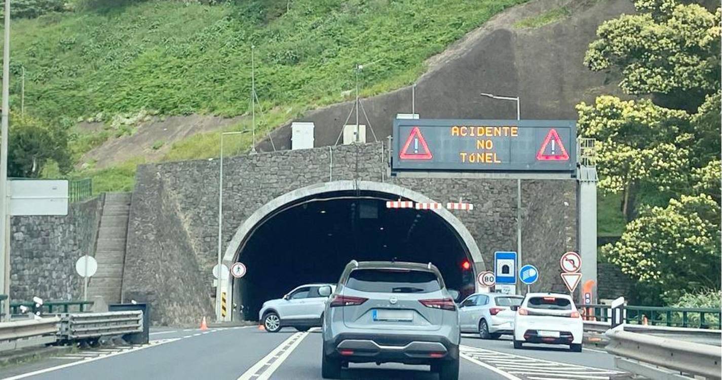 Acidente no túnel do Cortado causou um morto