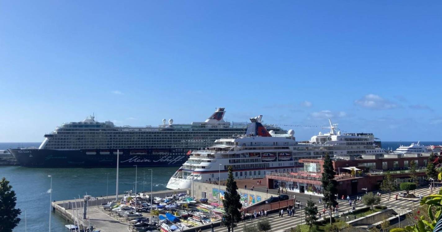 Cinco navios trazem 11.593 passageiros ao Porto do Funchal entre hoje e domingo