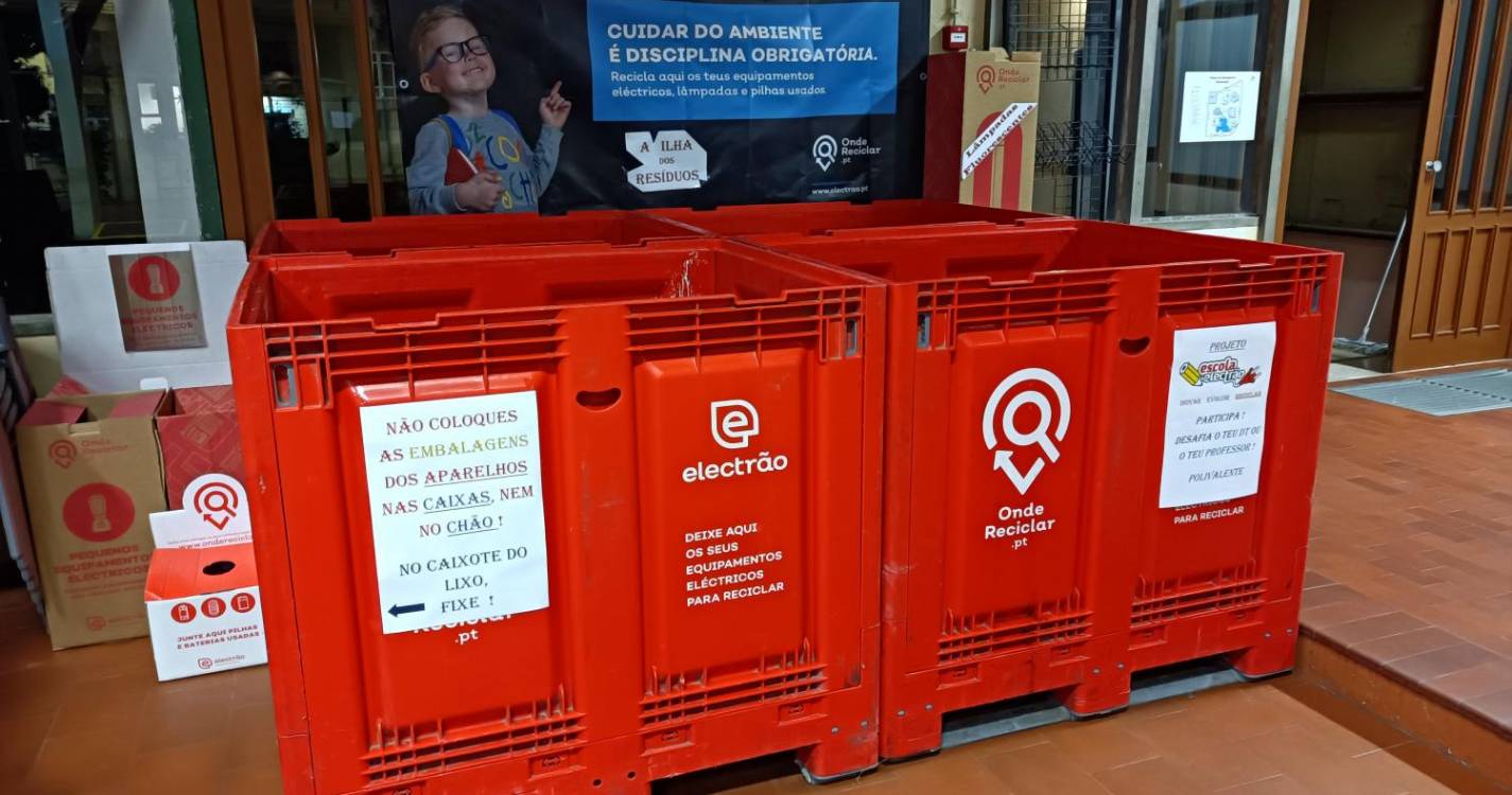 Escolas da Madeira recolhem pilhas, lâmpadas e equipamentos elétricos para reciclagem
