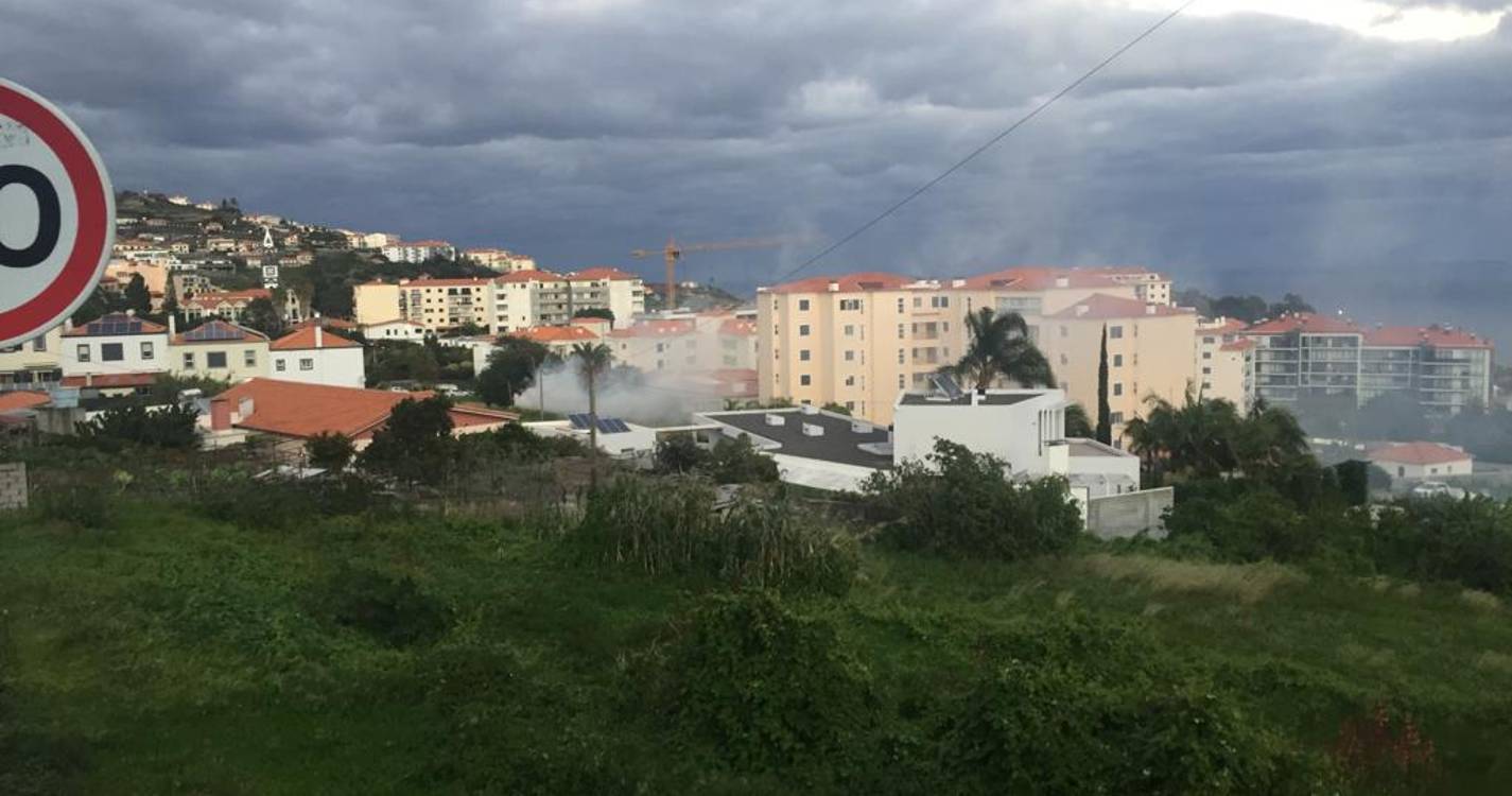 Bombeiros combatem foco de incêndio no Caniço [com vídeo]