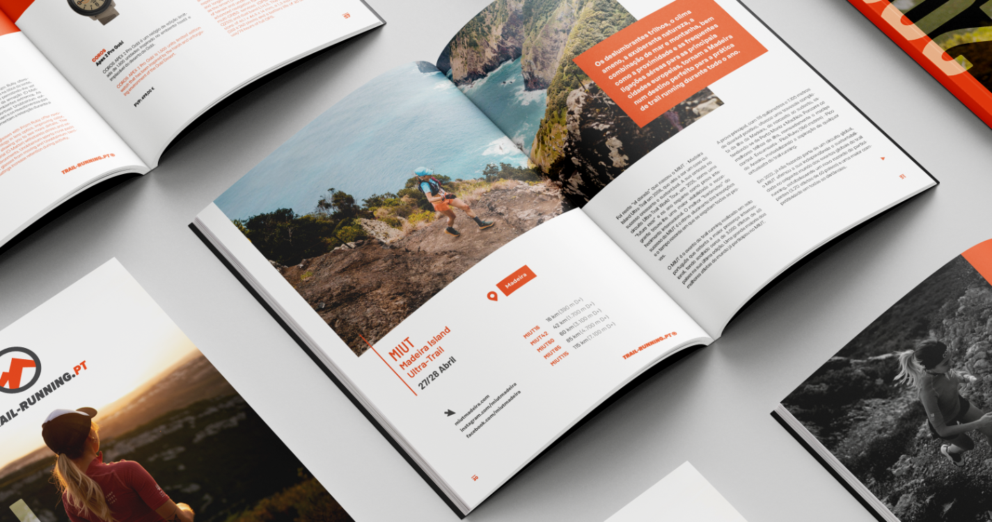 Madeira em relevo em guia de eventos nacionais de trail running