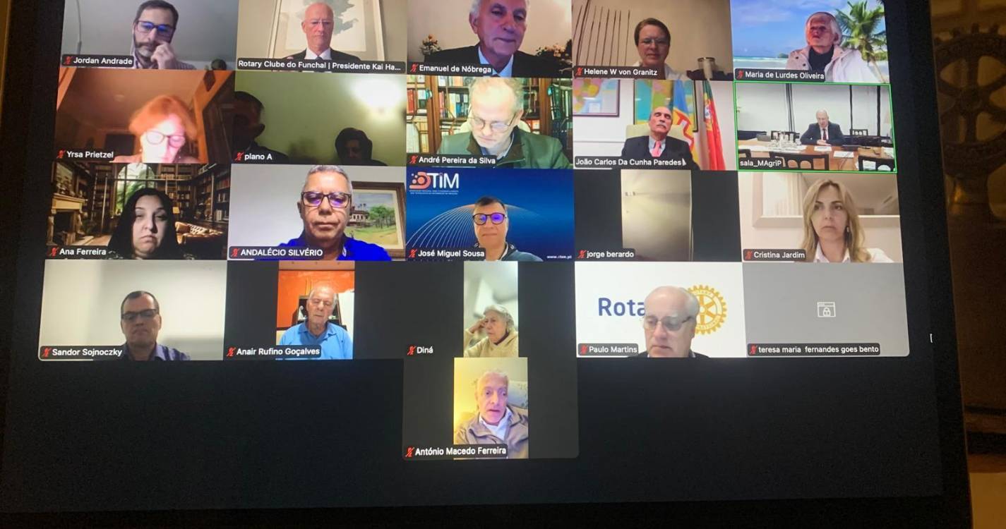 Rotary Clube do Funchal promoveu sessão com presença online de ministro da Agricultura