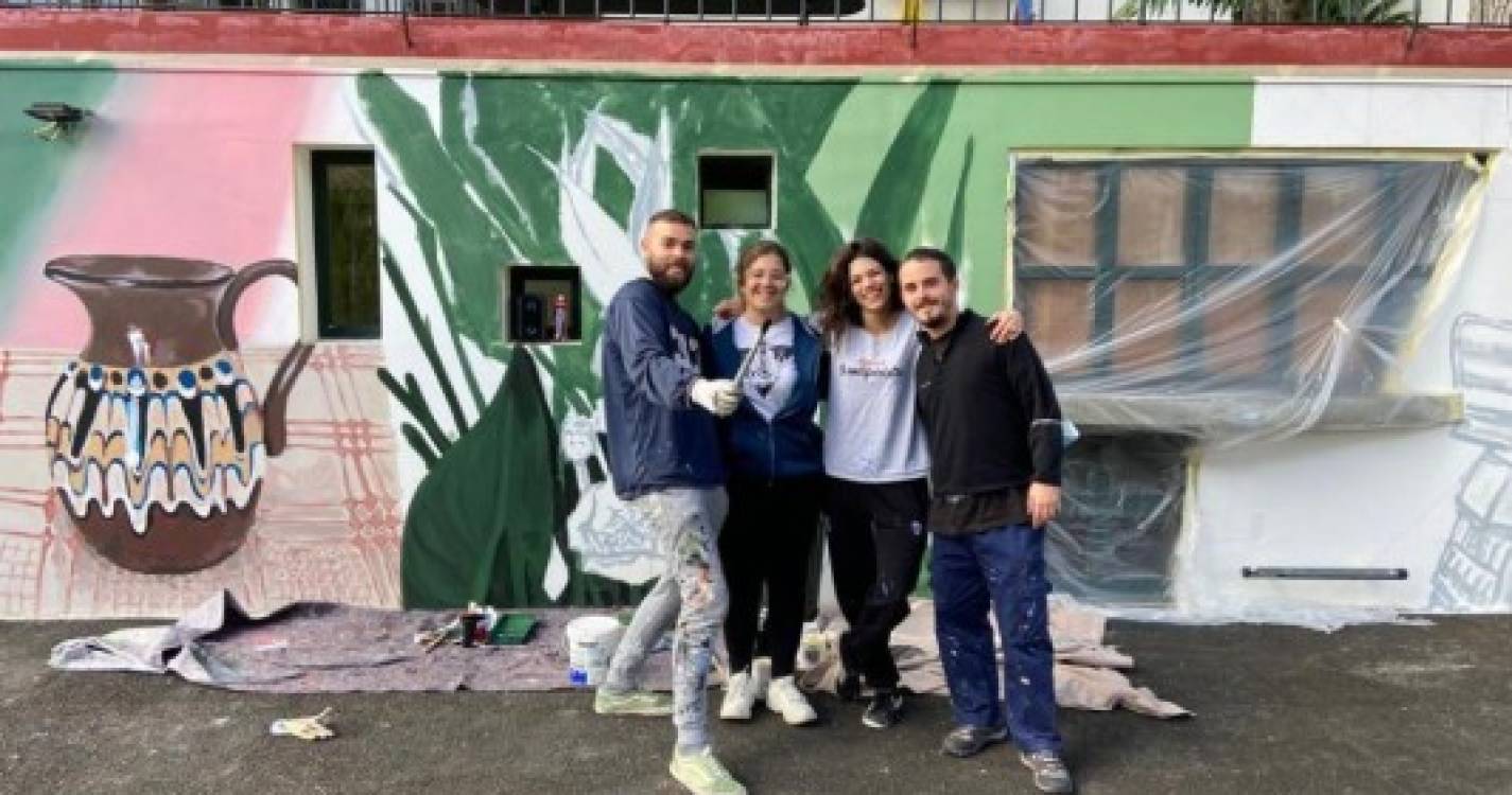 Artistas de seis países criam ‘Mural de Erasmus’ no Funchal