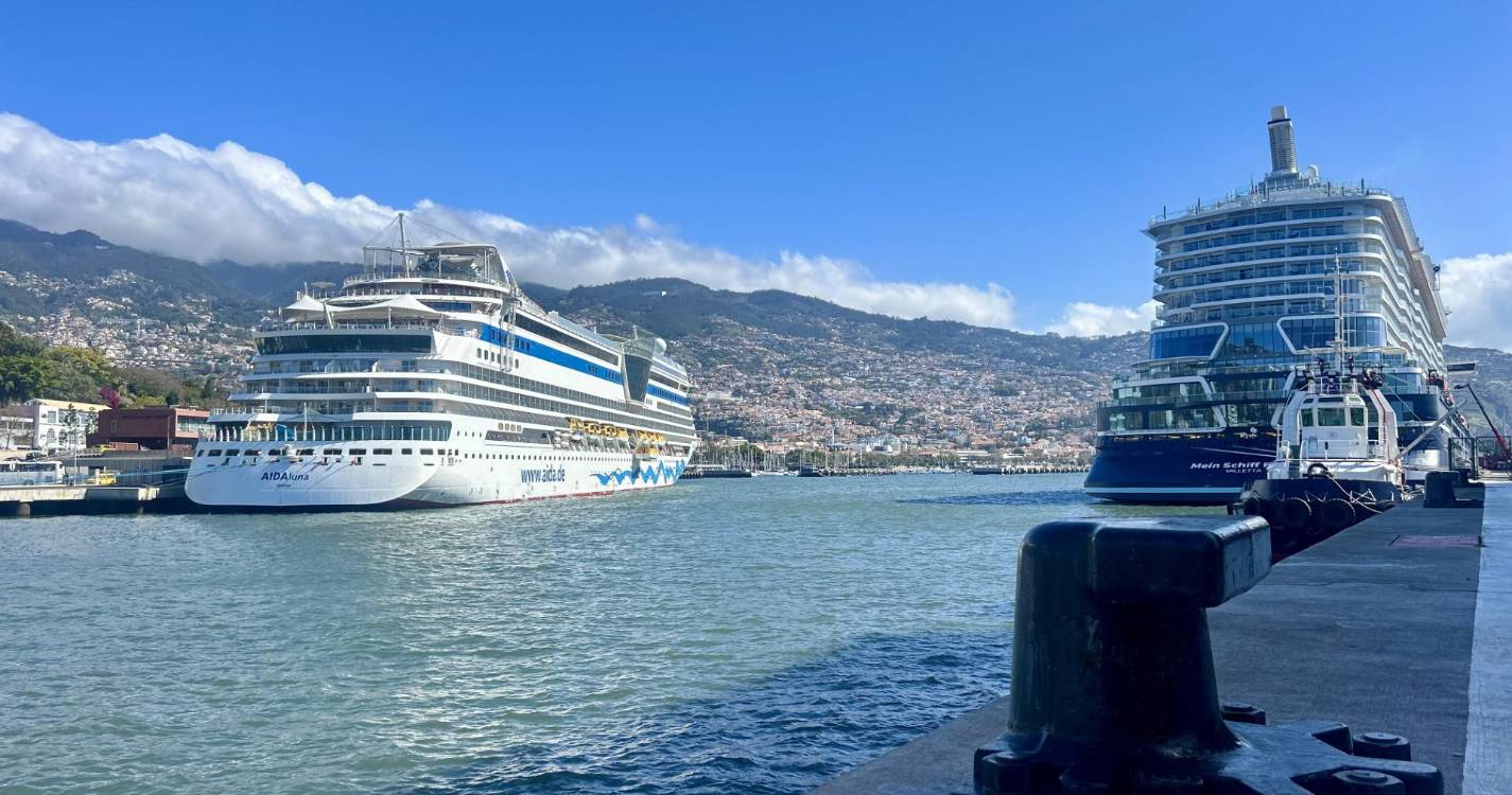 Três cruzeiros e um veleiro esta terça-feira no Funchal movimentam 8.440 passageiros