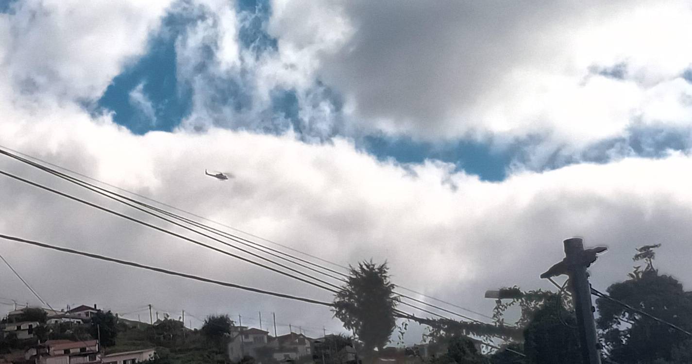 Queimada no Monte mobiliza três corporações e helicóptero