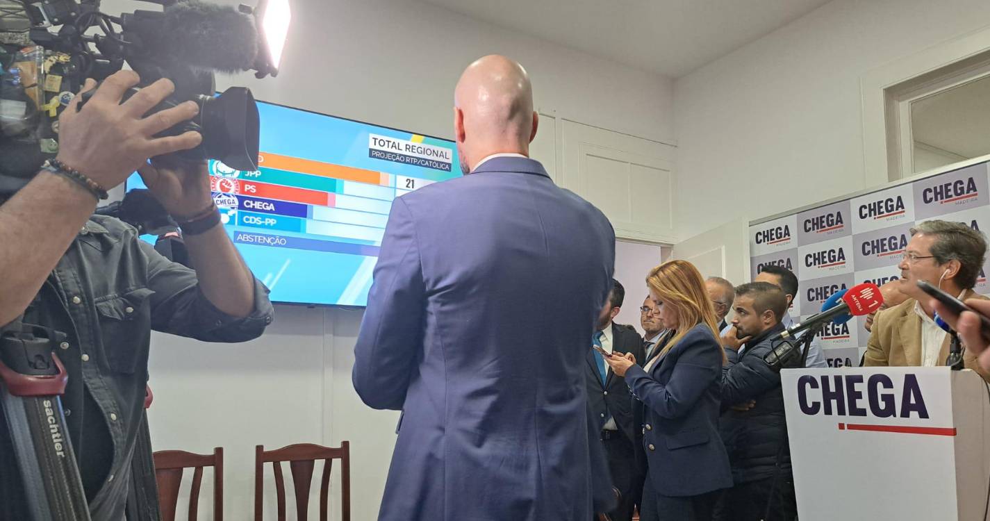 Chega recebe cabisbaixo projeção da sondagem