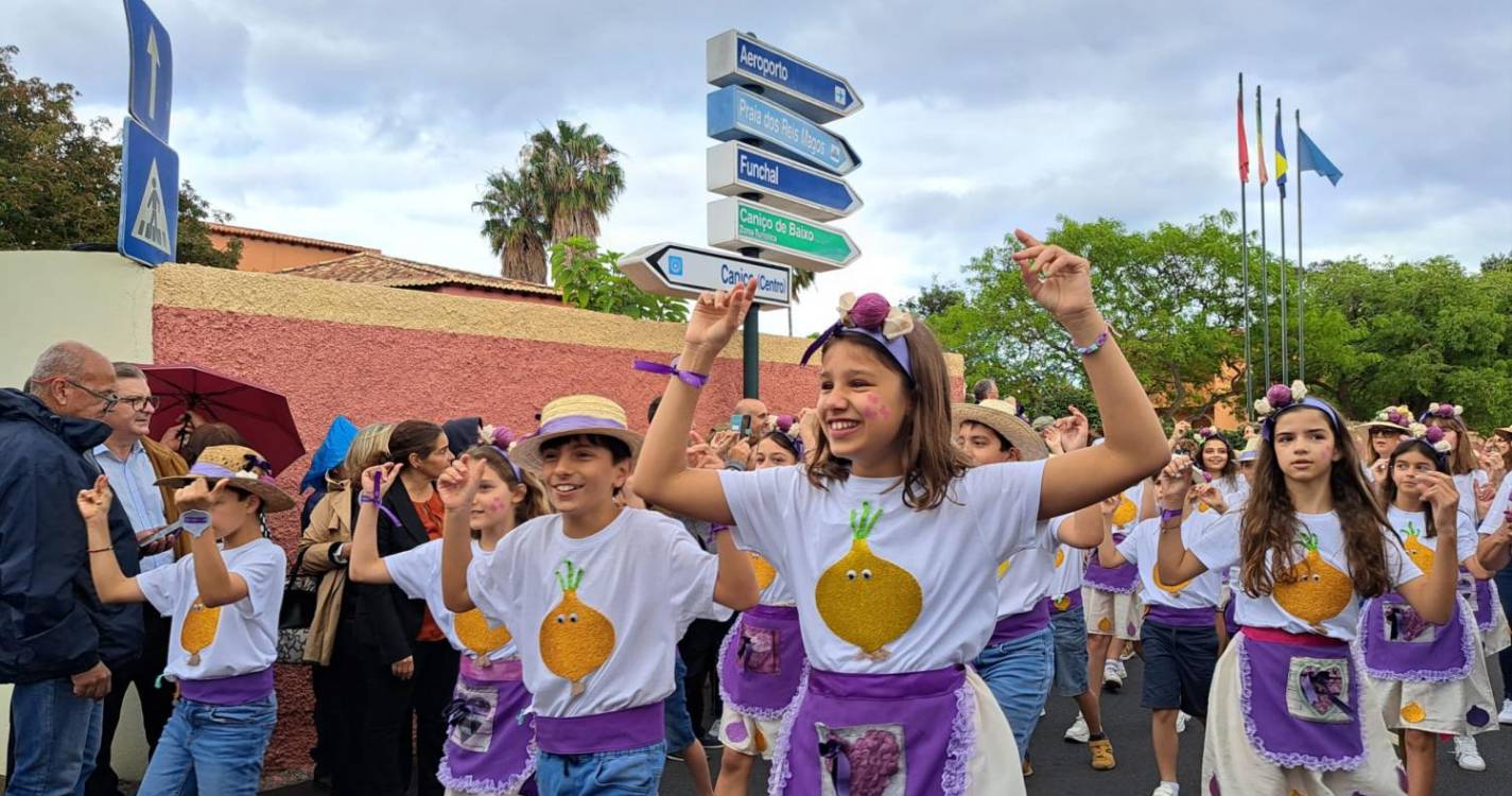Cortejo da Festa da Cebola cheio de cor e alegria