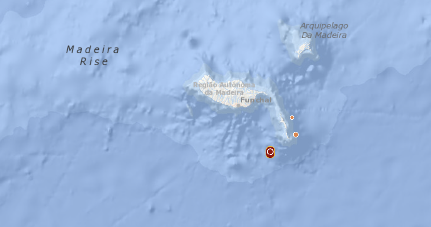 Sismo registado ao largo das Desertas