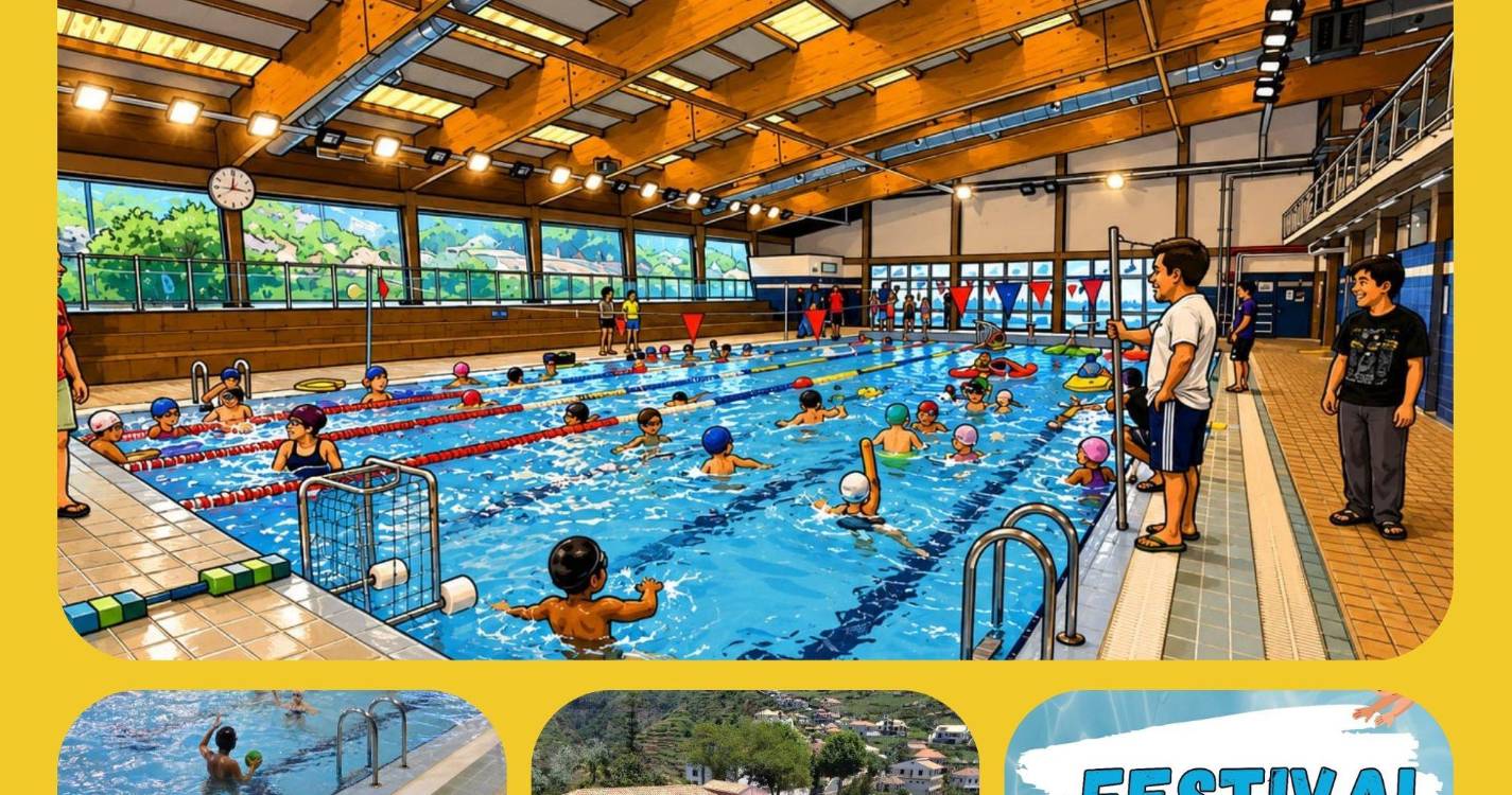 Alunos reúnem-se em torno da prática desportiva na Piscina da Ponta do Sol