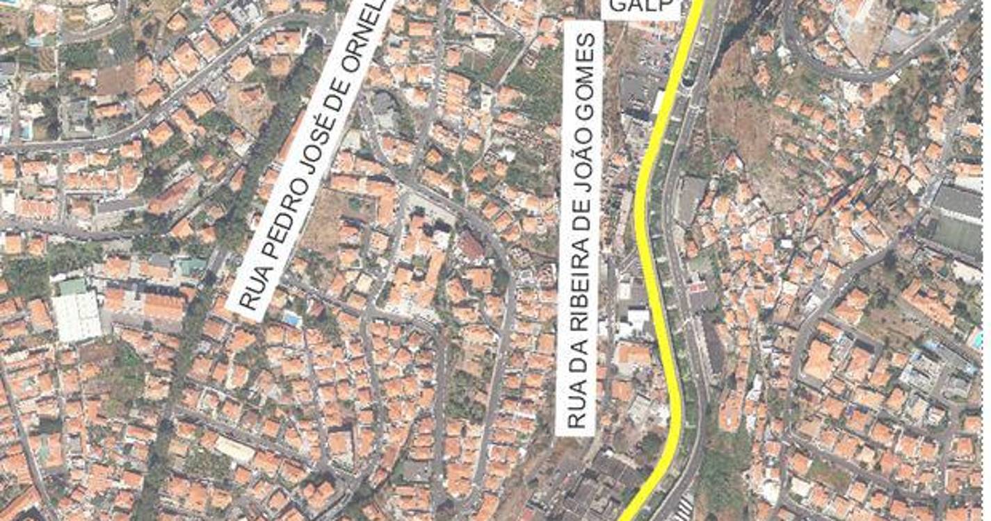 Condicionamento à circulação rodoviária devido a pavimentações na Rua da Ribeira de João Gomes