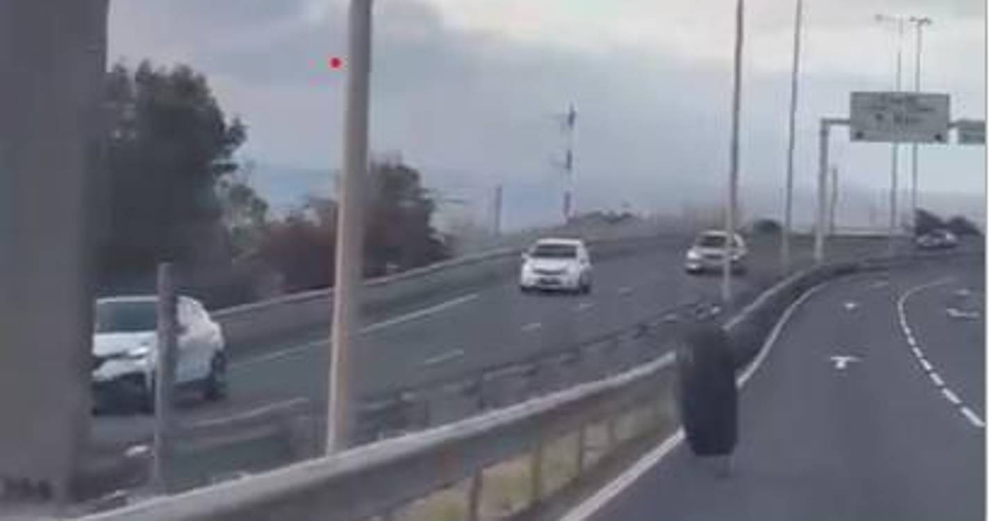 Pneu percorre via rápida e milagrosamente não provoca danos (com vídeo)