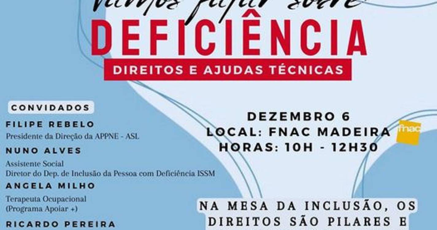 Mesa redonda sobre ‘Direitos e Ajudas Técnicas’ no dia 6 de dezembro