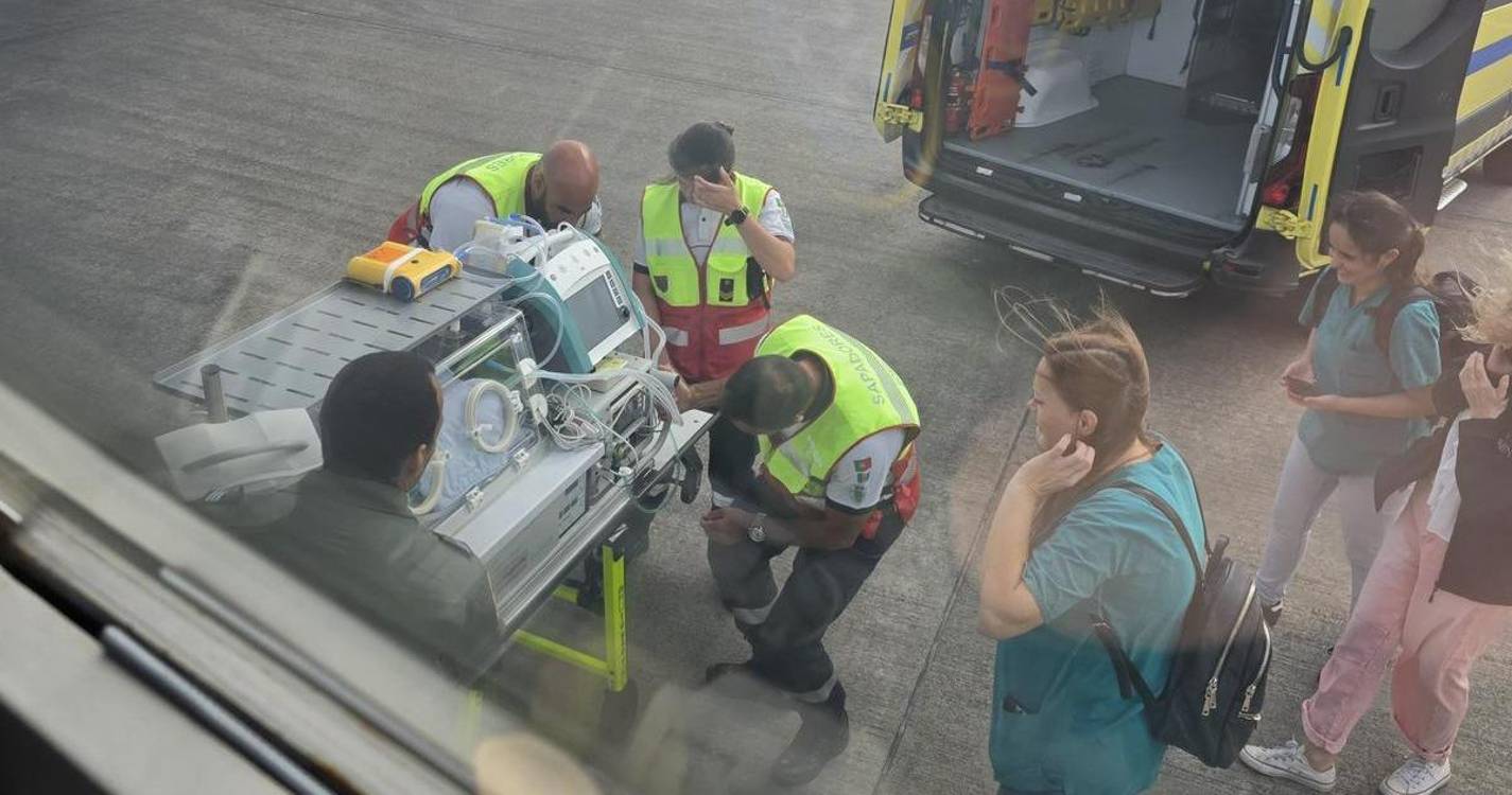 Recém-nascido transportado de urgência da Madeira para Lisboa