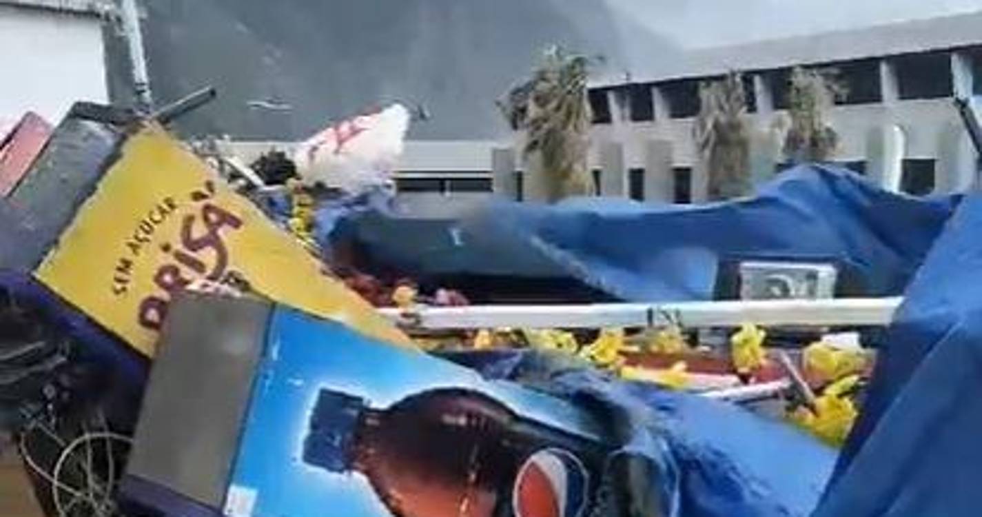 Veja os efeitos do vento forte no recinto do São Vicente Cup (com vídeo)