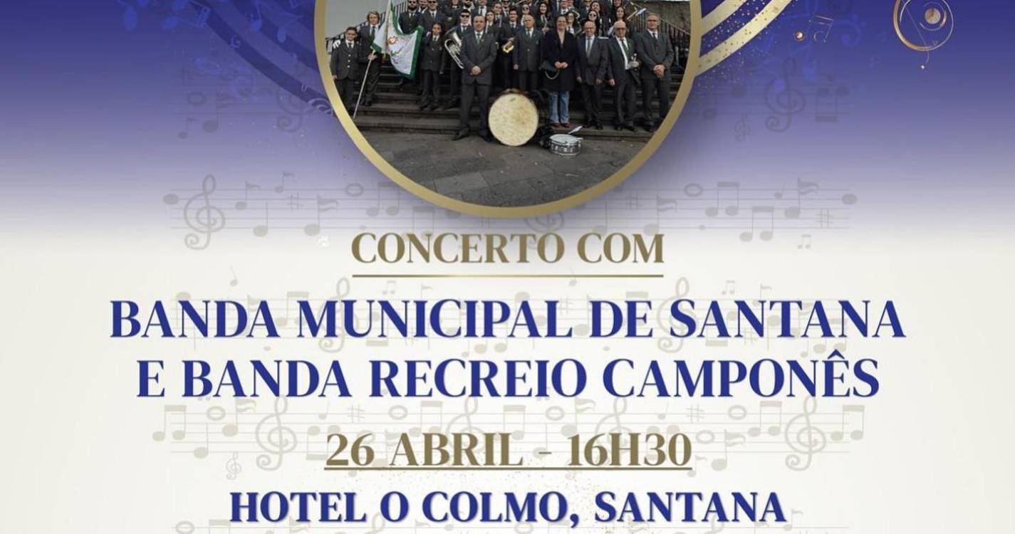Banda Recreio Camponês regressa a Santana dez anos depois para concerto conjunto com a banda local