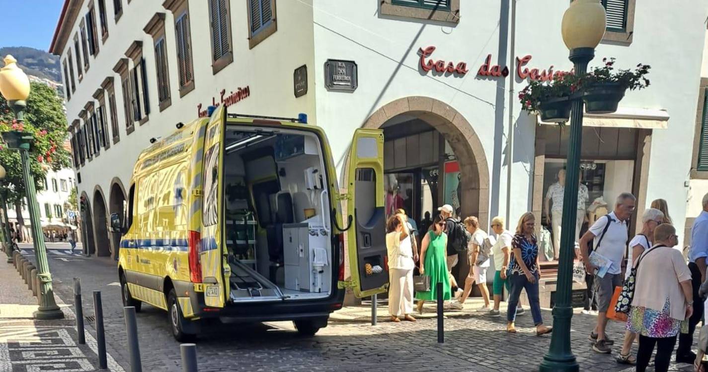 Queda causa ferimentos ligeiros a um peão no Funchal
