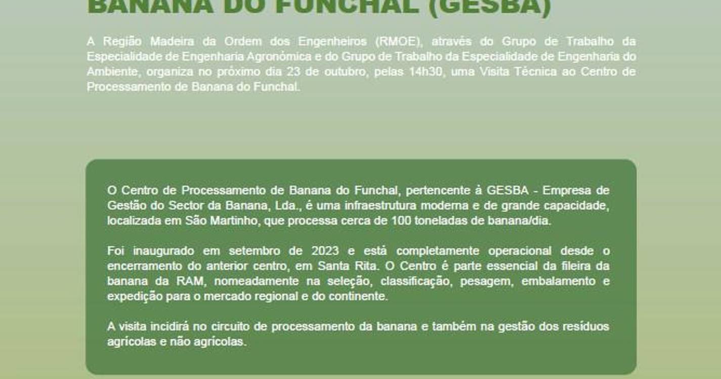 RMOE promove visita técnica ao Centro de Processamento de Banana do Funchal