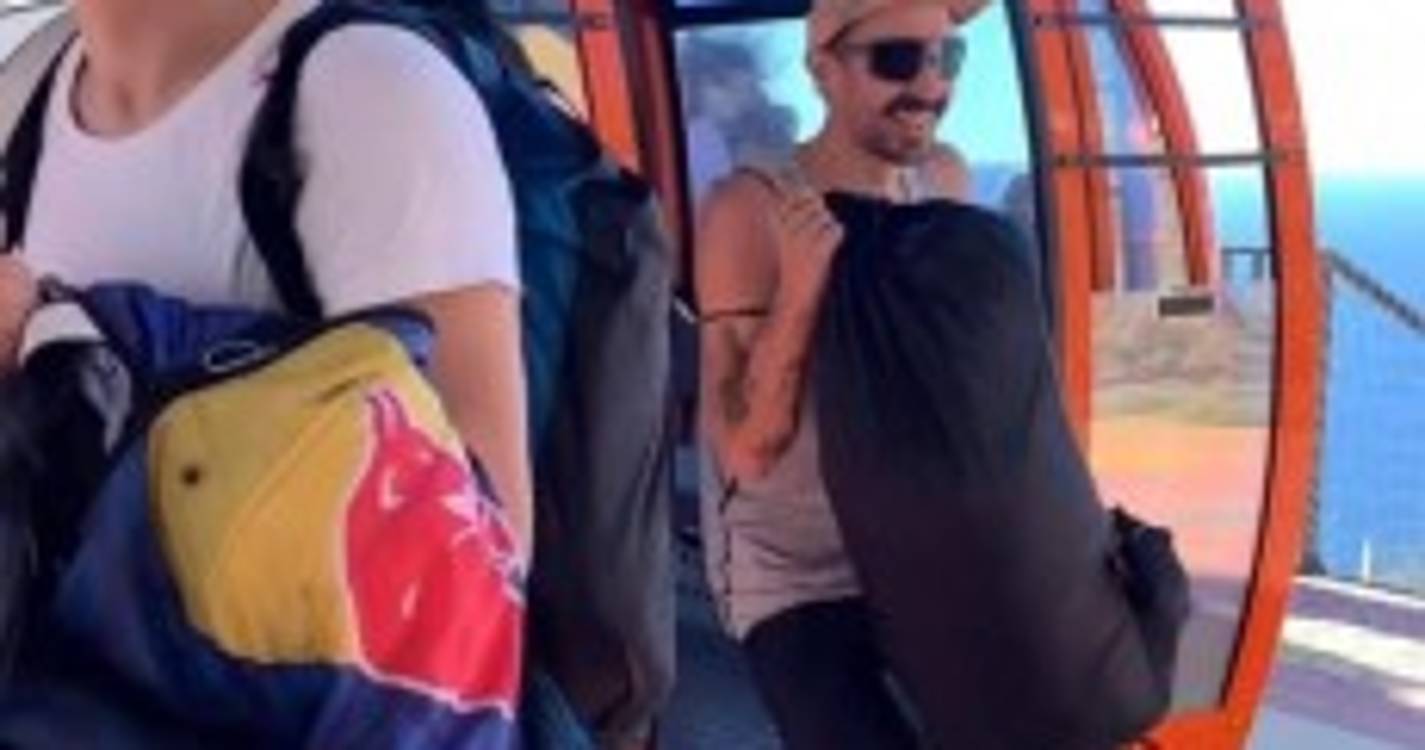 Paraquedistas da Red Bull fizeram salto na área protegida do Cabo Girão (com fotos)