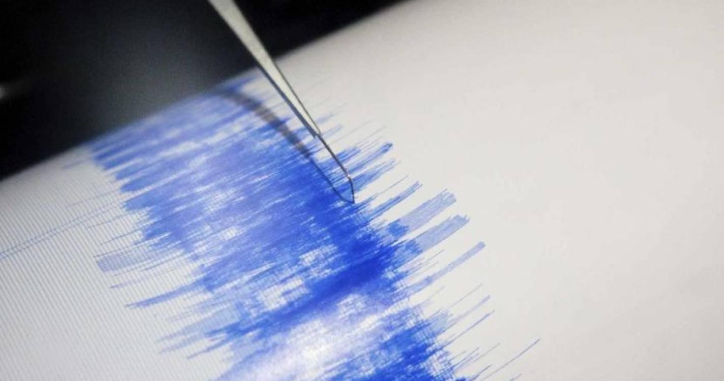 Sismo de 2.3 registado esta madrugada entre a Madeira e o Continente