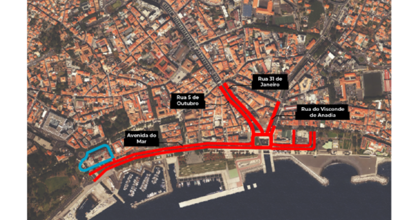 Alterações na circulação rodoviária no Funchal devido ao espetáculo pirotécnico de Fim do Ano