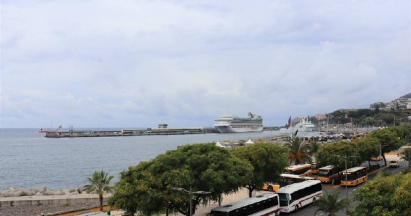 Dois navios no Porto do Funchal no último dia da temporada de cruzeiros