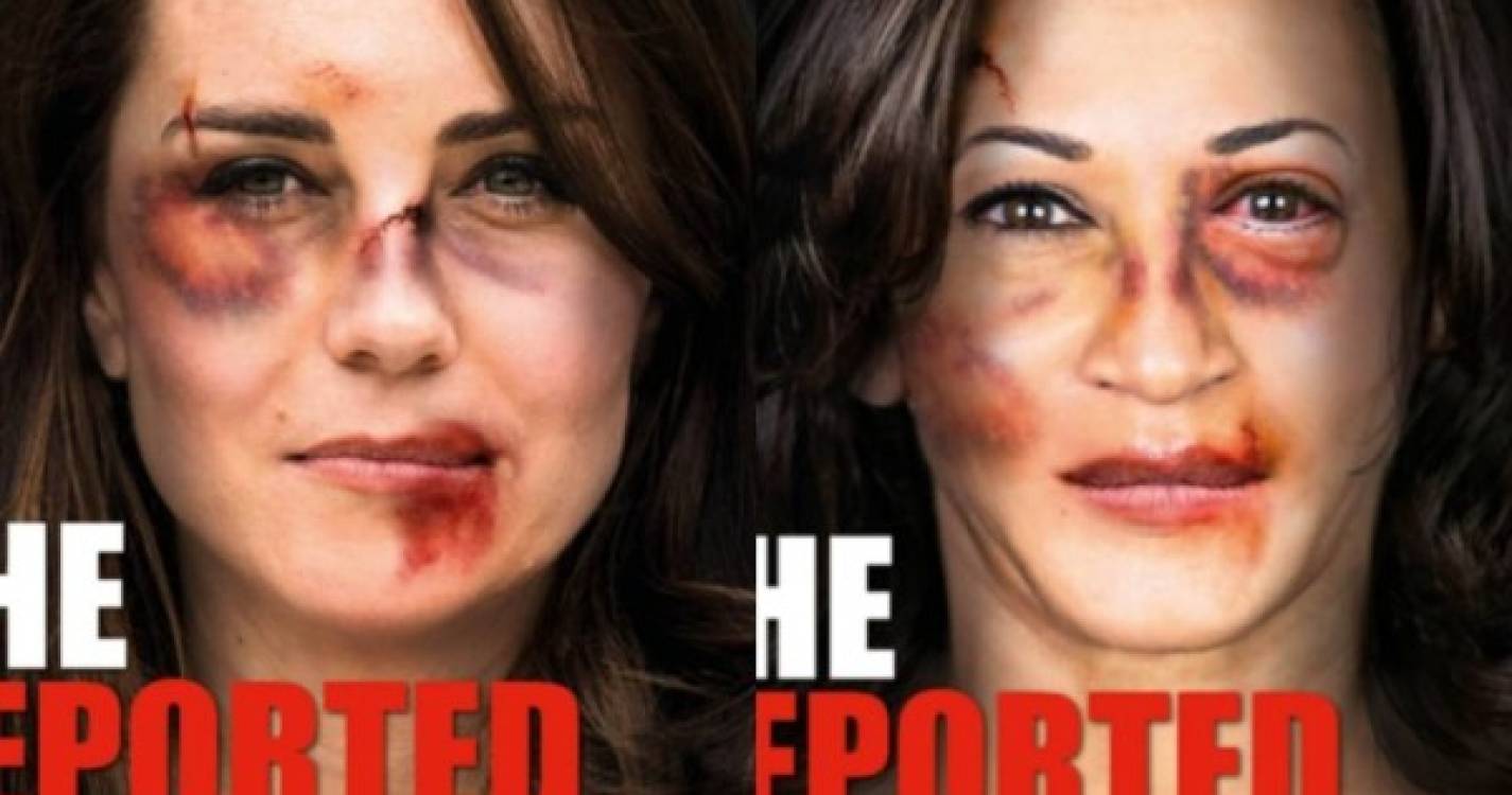 Imagem de Kate Middleton e Kamala Harris 'violentada' em campanha contra a violência doméstica