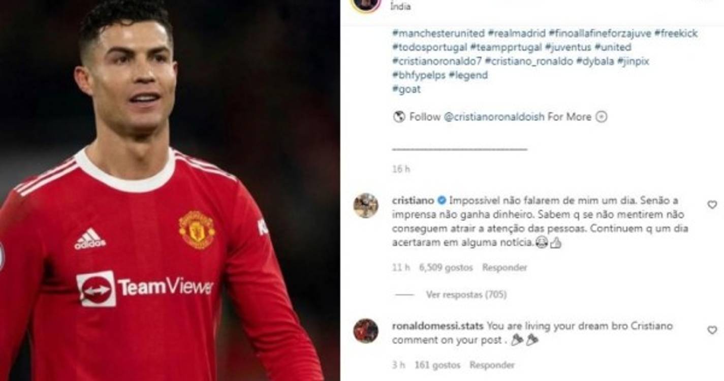 "Continuem que um dia acertarão", responde Ronaldo