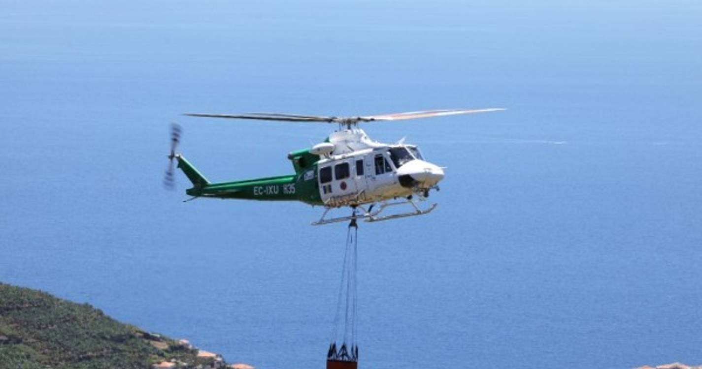 Jardim da Serra: Helicóptero abastece no Covão (com vídeo)