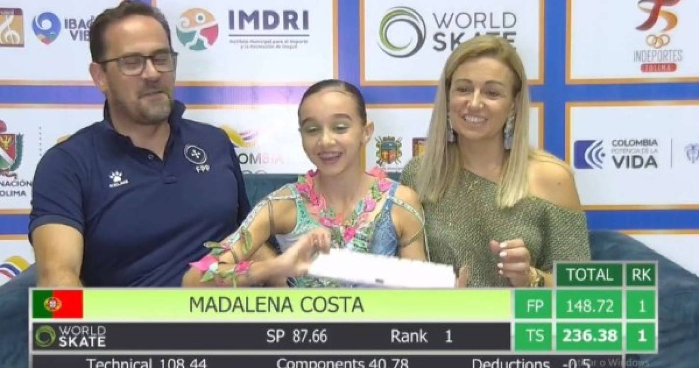 Patinagem: Madalena Costa é campeã do mundo de juniores