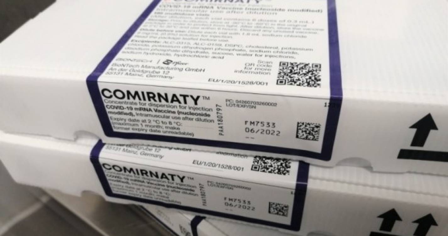Madeira recebeu hoje mais 5.850 vacinas da Pfizer