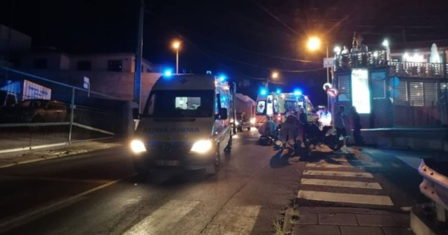 Dois feridos num acidente de moto em São Martinho (com fotos)