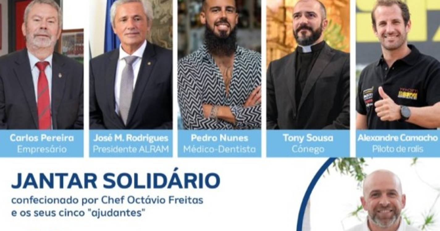 Cinco figuras públicas confecionam hoje jantar solidário no Hotel Four Views Baía