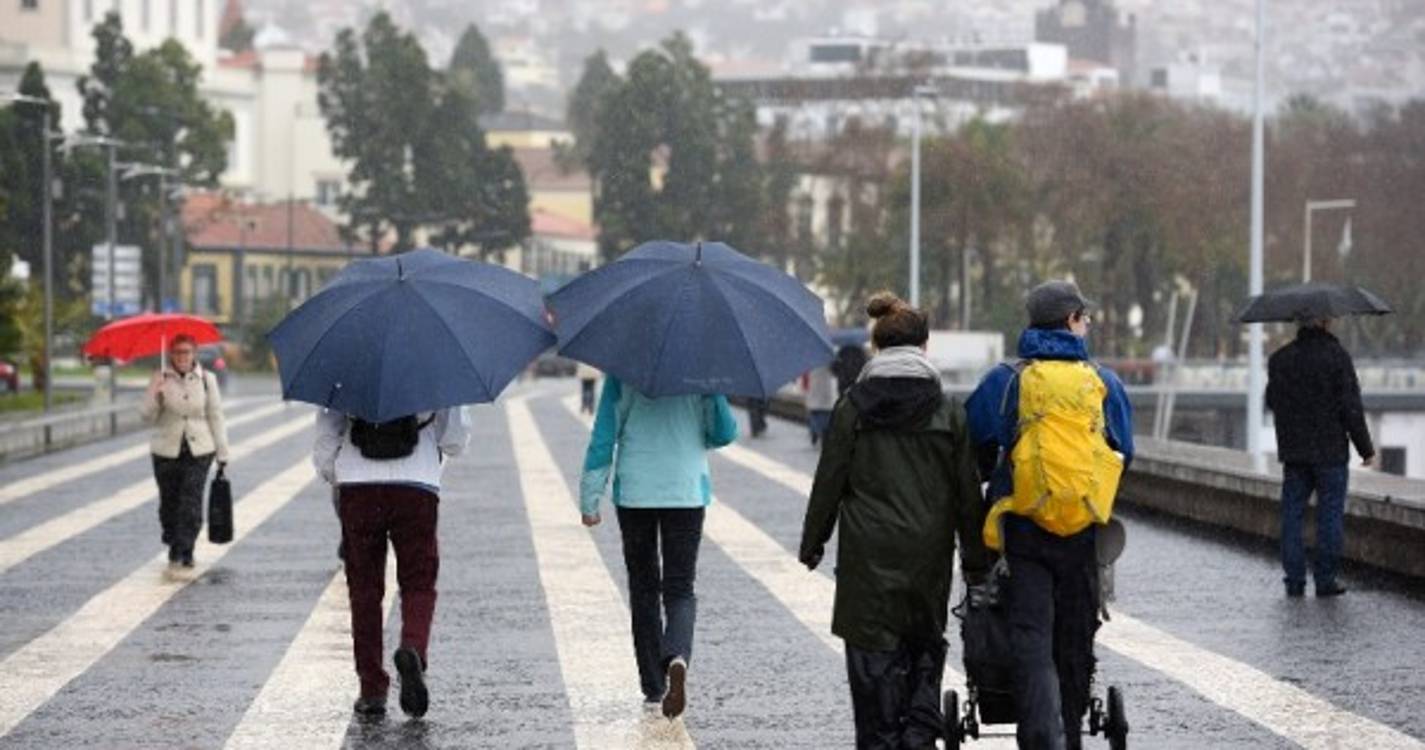 IPMA prevê aguaceiros fortes na manhã desta segunda-feira na Madeira