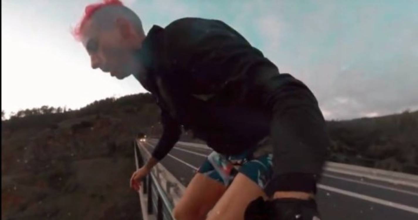 Italiano saltou mesmo de paraquedas de uma ponte na Madeira