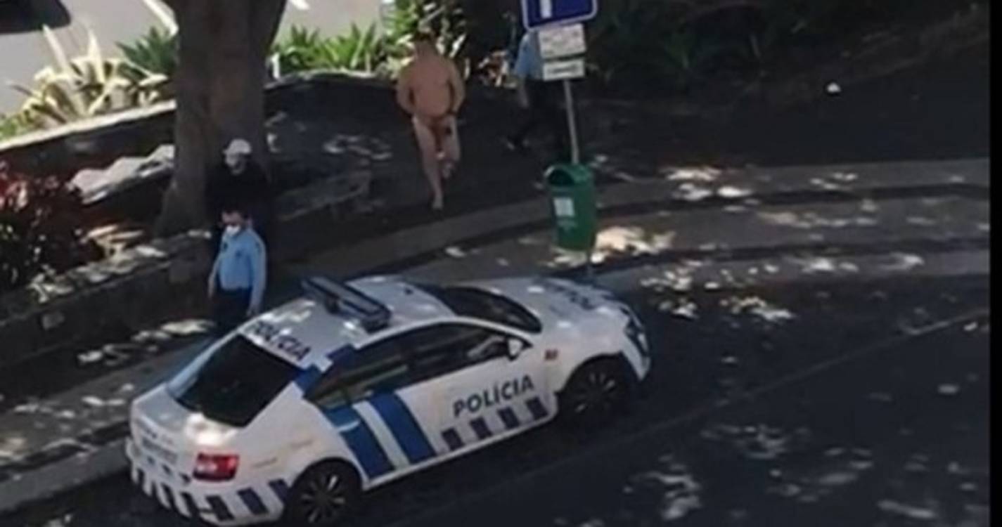 Vídeo mostra momento da detenção de homem nu no Funchal