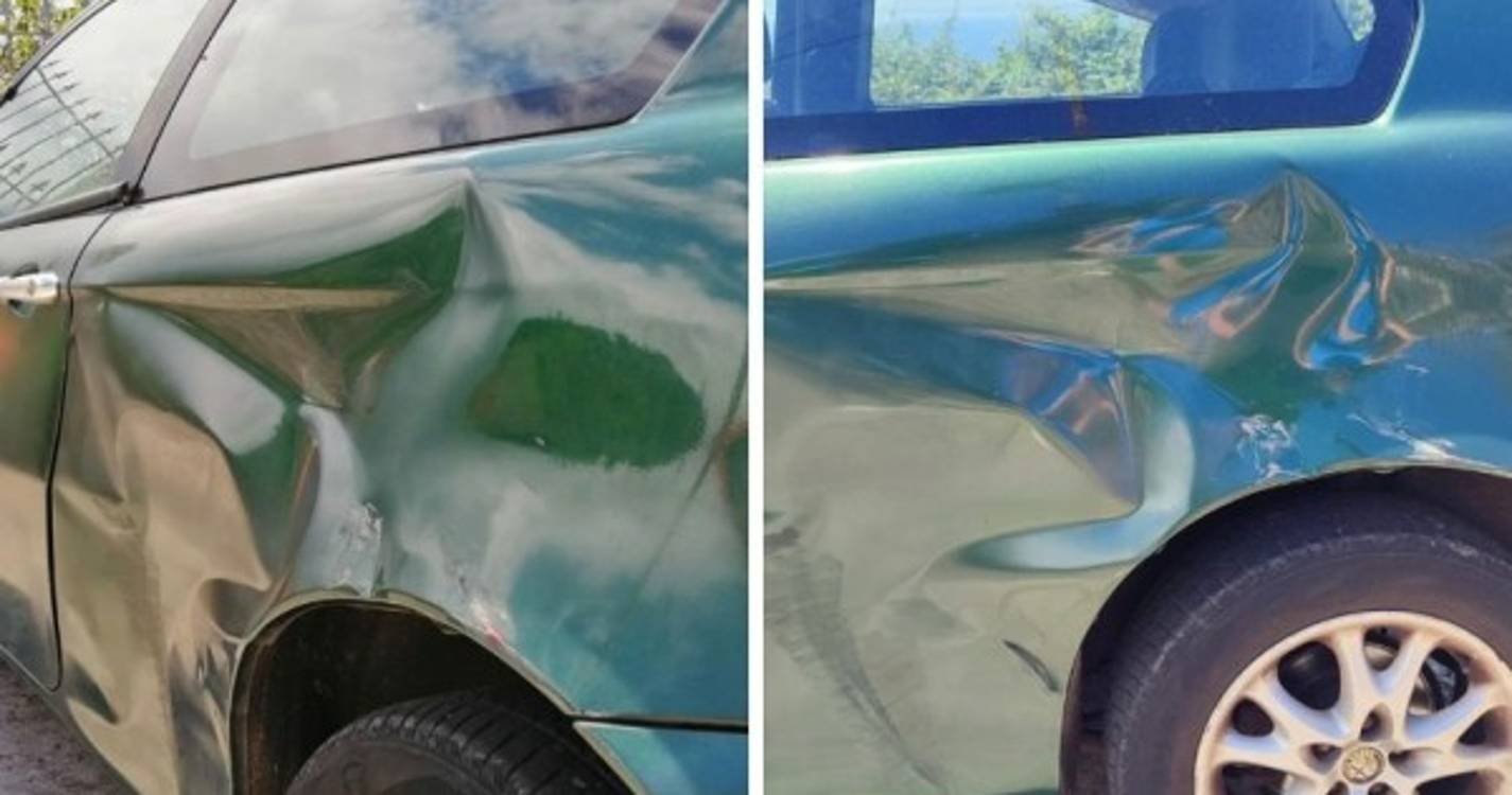 Condutor encontra viatura danificada no Caniço