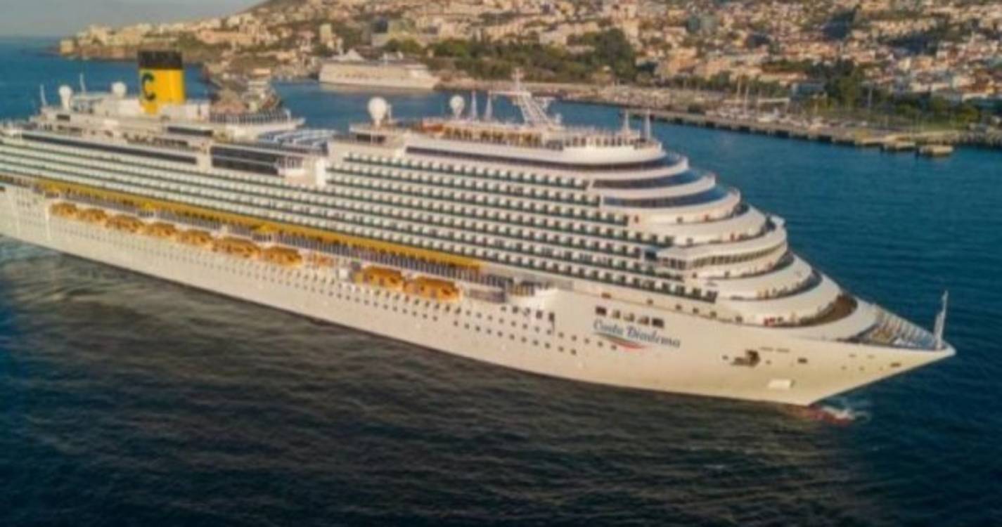 "Costa Diadema" de regresso ao Porto do Funchal com 4.028 pessoas a bordo