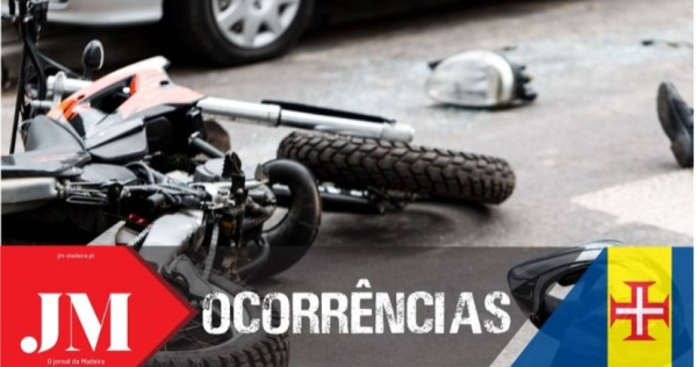 Motociclista ficou ferido em acidente no Funchal